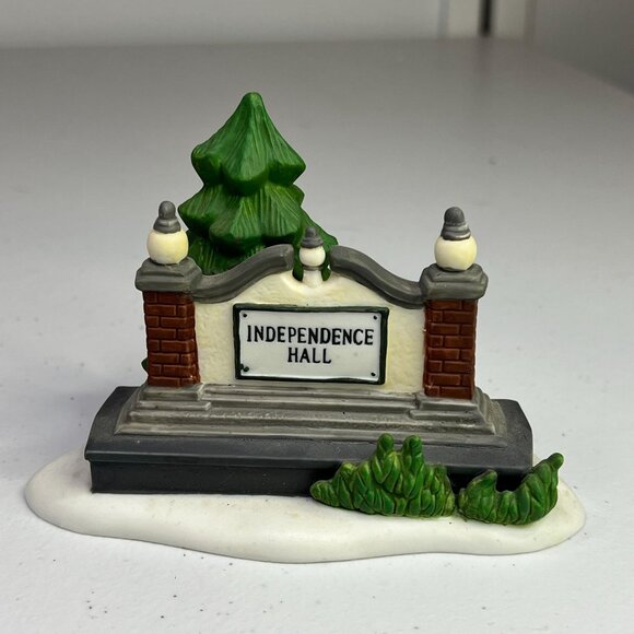 Dept 56 Independence Hall - Sign Only - Heritage Village Landmark Series 1998 - Picture 3 of 8